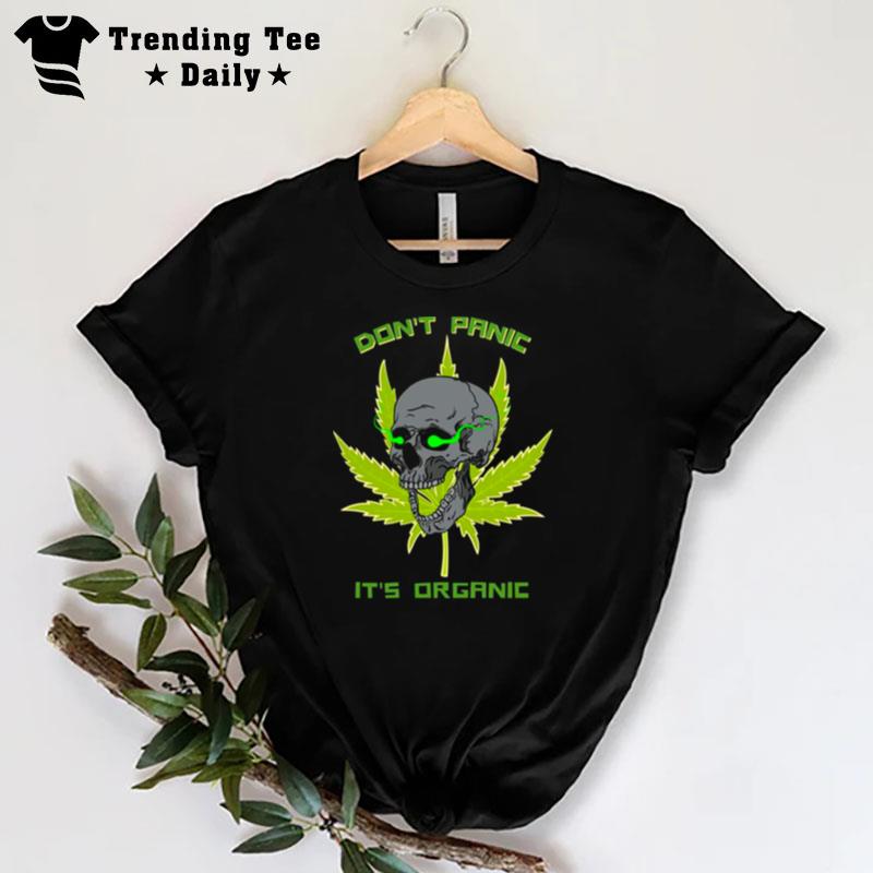 Dont Panic Its Organic Rasta Skull T-Shirt