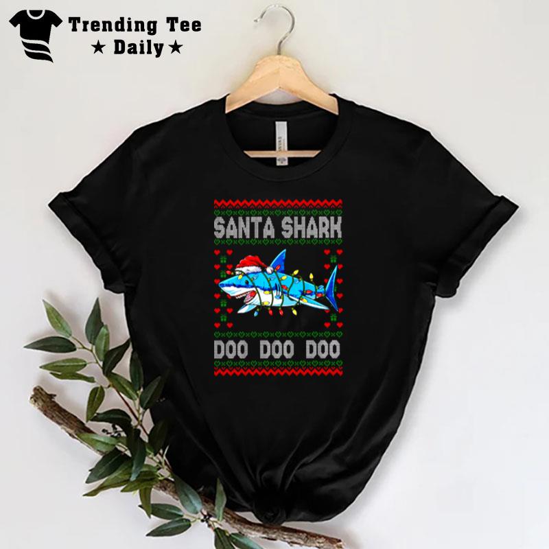 Doo Doo Doo Shark Santa Hat Santa Claus Shark T-Shirt