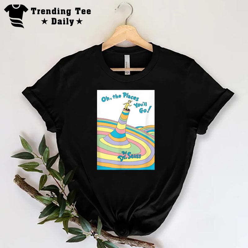 Dr. Seuss Oh The Places You Ll Go Book Cover T-Shirt