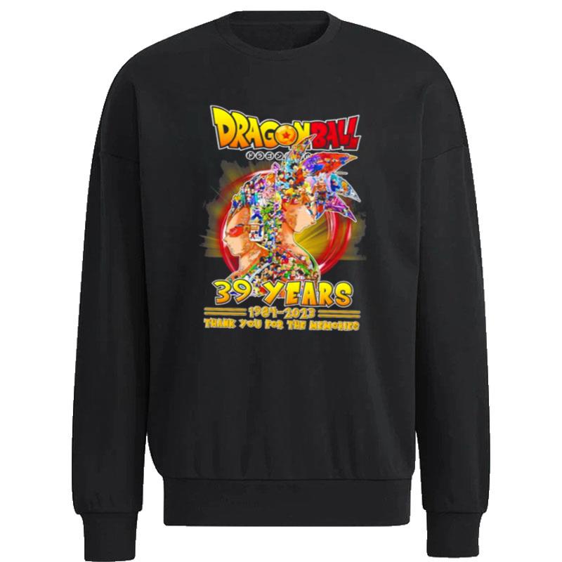 Dragon Ball Super 39 Years 1984 2023 Legend Thank You For The Memories Hoodie