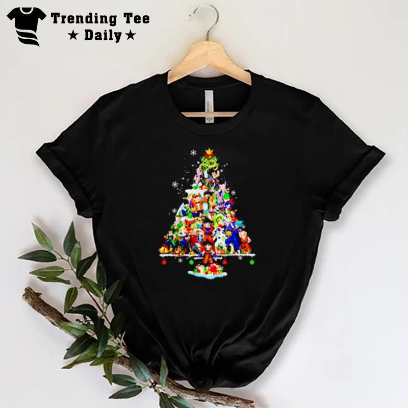 Dragon Ball Z Characters Christmas Tree T-Shirt