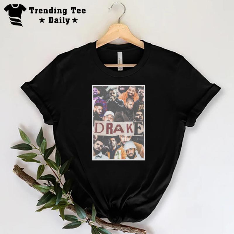 Drake Collage Retro Illustration T-Shirt