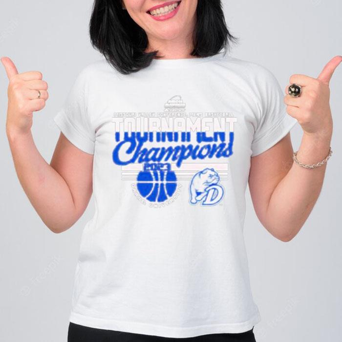 Drake University Men's Basketball 2023 Mvc Tournament Champions T-Shirt