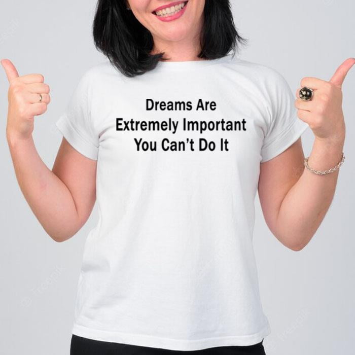 Dreams Are Extremely Important You Can't Do It Tee Poorly Translated T-Shirt