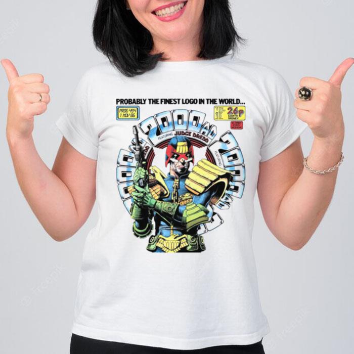 Dredd Cyberpunk Police Mega City Mega City Mega City One Cover Matt Wagner 2000 Judge Dredd T-Shirt