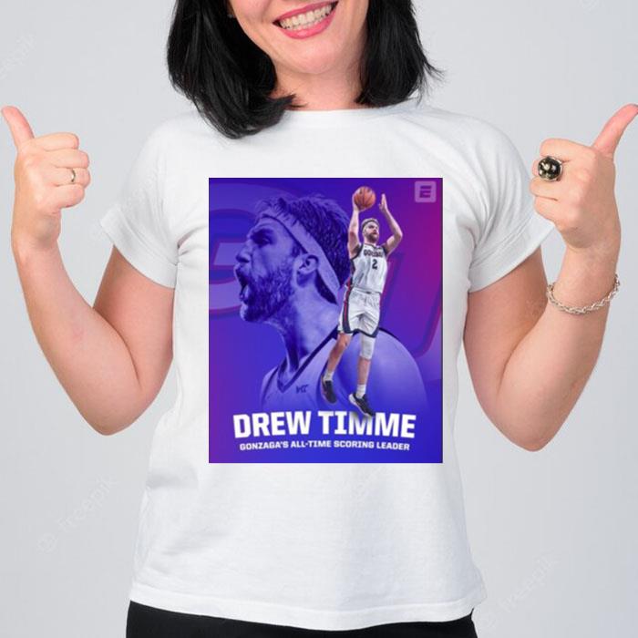 Drew TI'me Gonzaga All Time Scoring Leader 2023 Champions T-Shirt