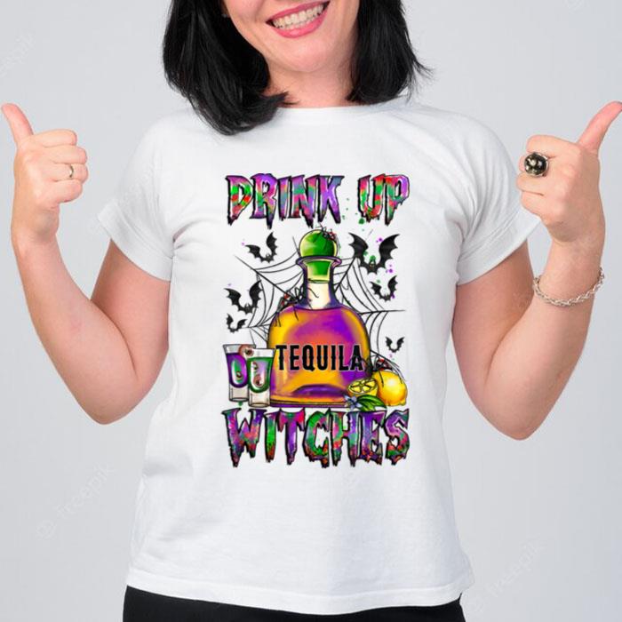 Drink Up Witches Halloween Costume Tequila Wine Lover T-Shirt