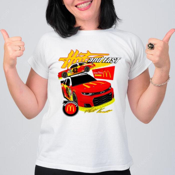 Drive Thru Crew Retro Nascar Car Racing Matt Kenseth T-Shirt