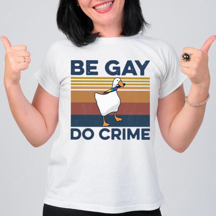 Duck Be Gay Do Crime Vintage T-Shirt