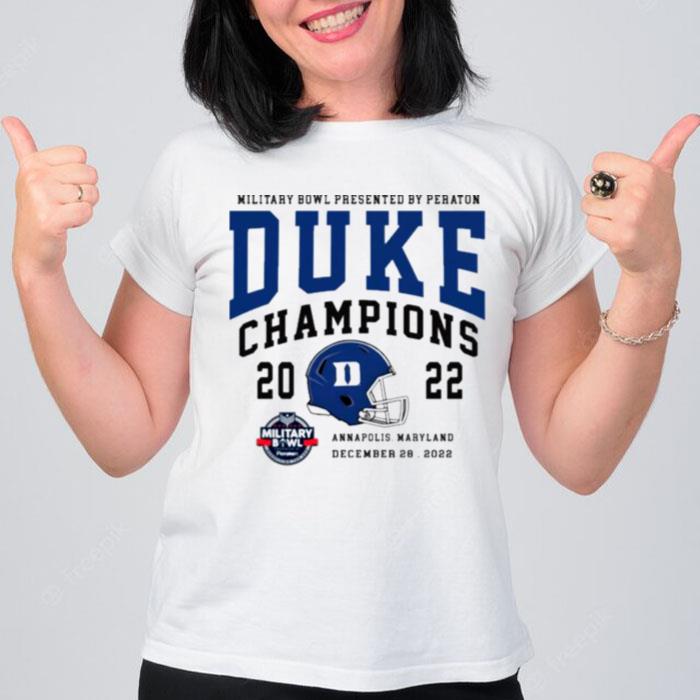 Duke Blue Devils Military Bowl 2022 Champions T-Shirt