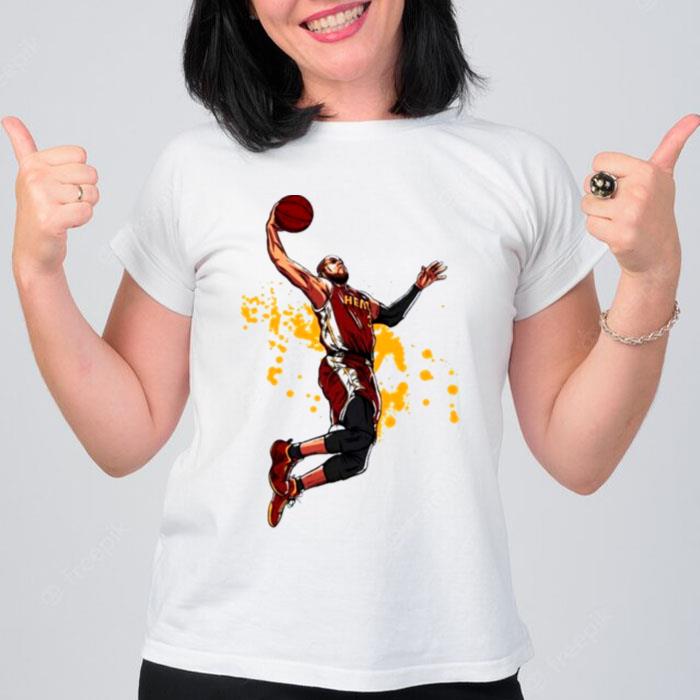 Dwyane Wade Vector Art Basketball Legend T-Shirt