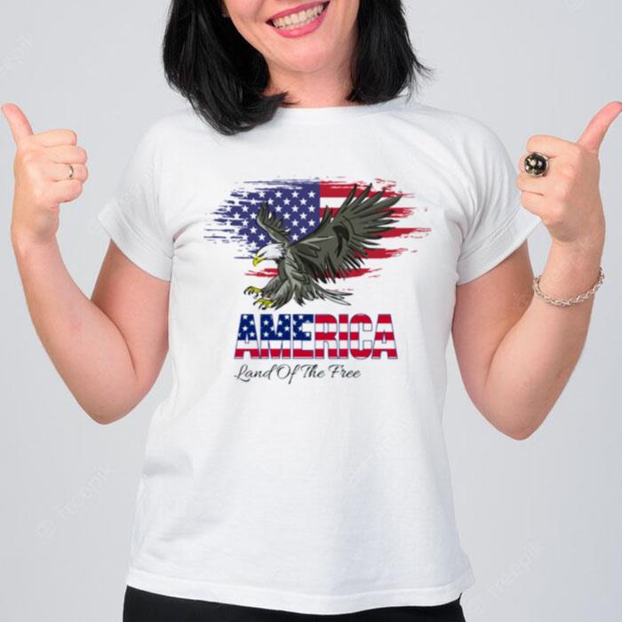 Eagle Flag America Land Of The Free T-Shirt