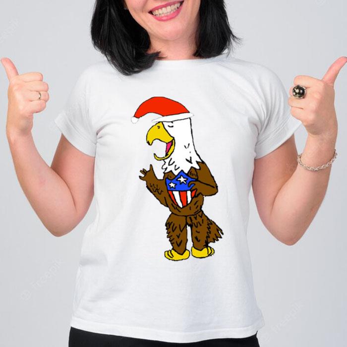 Eagle Santa Funny American T-Shirt