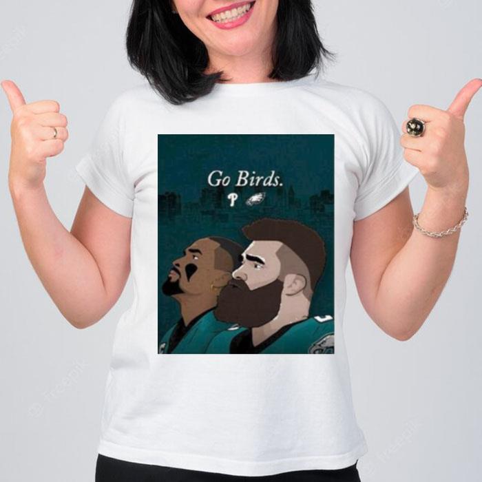 Eagles Jalen Hurt Vs Jason Kelce Go Birds T-Shirt