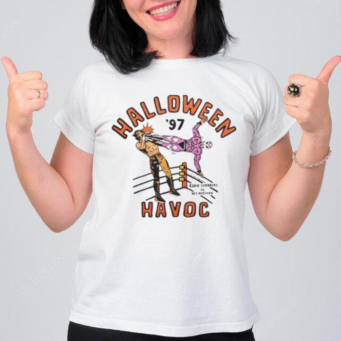 Eddue Guerrero Vs Rey Mysterio Halloween Havoc T-Shirt