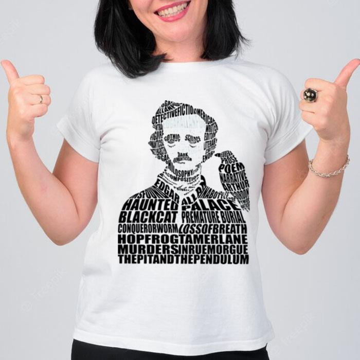 Edgar Allan Poe Calligram T-Shirt