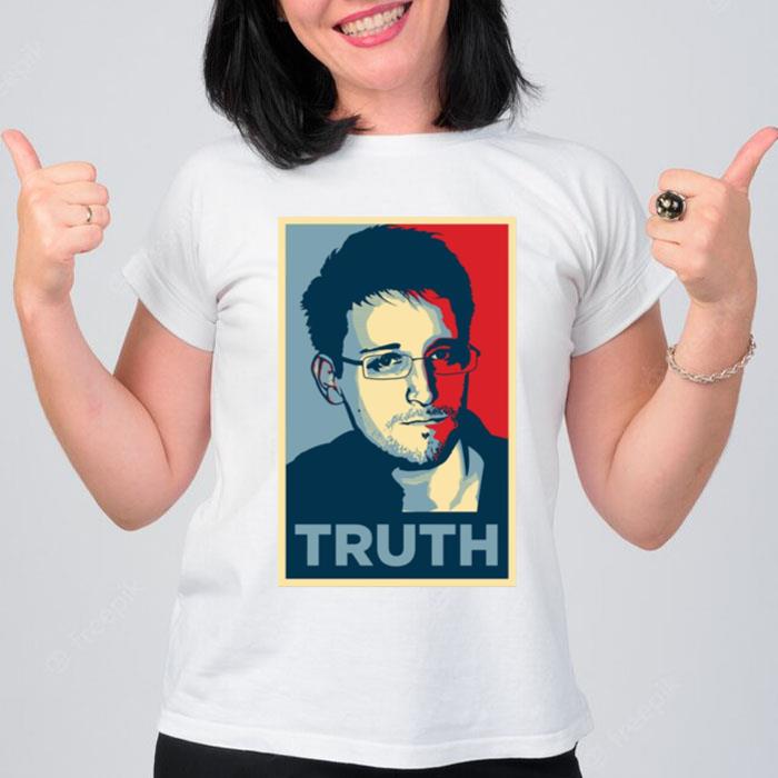 Edward Snowden Portrait Truth Hope T-Shirt