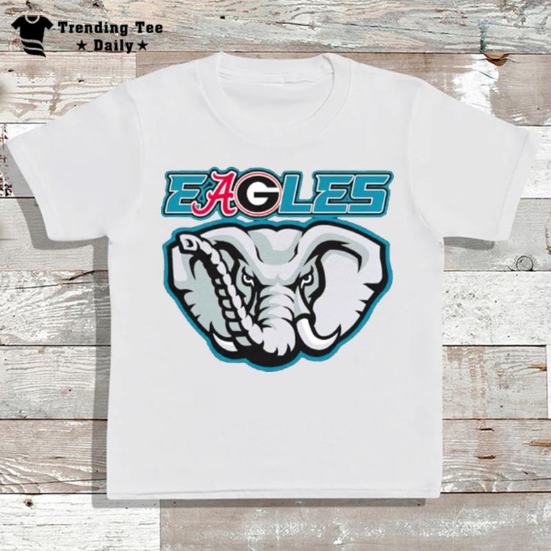 Elephant Philadelphia Alabama Crimson Georgia Bulldogs Eagles Logo T-Shirt