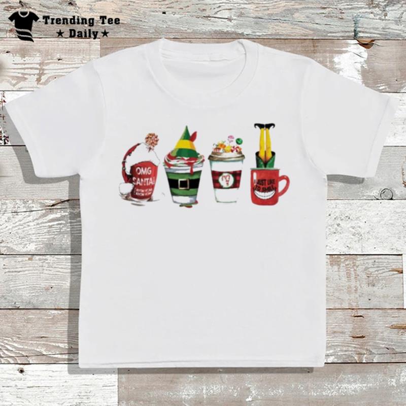 Elf Coffee Christmas Happy Halloween T-Shirt