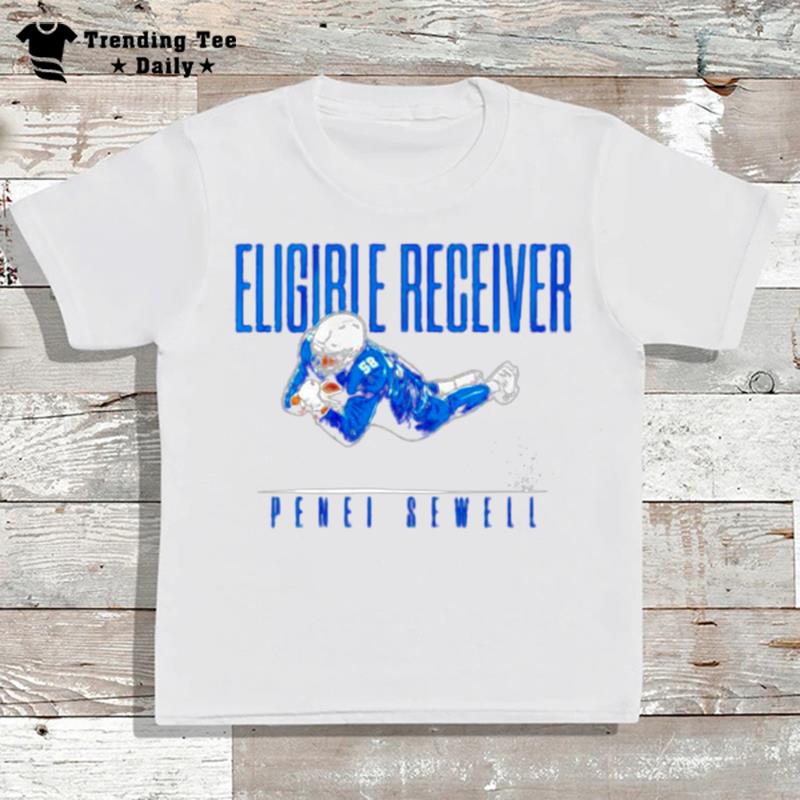 Eligible Receiver Penei Sewell Detroit Lions T-Shirt