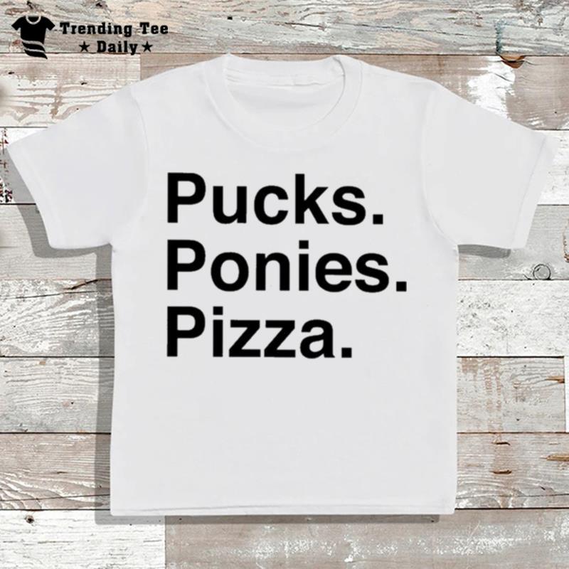 Elio Imbornone Pucks Ponies Pizza T-Shirt