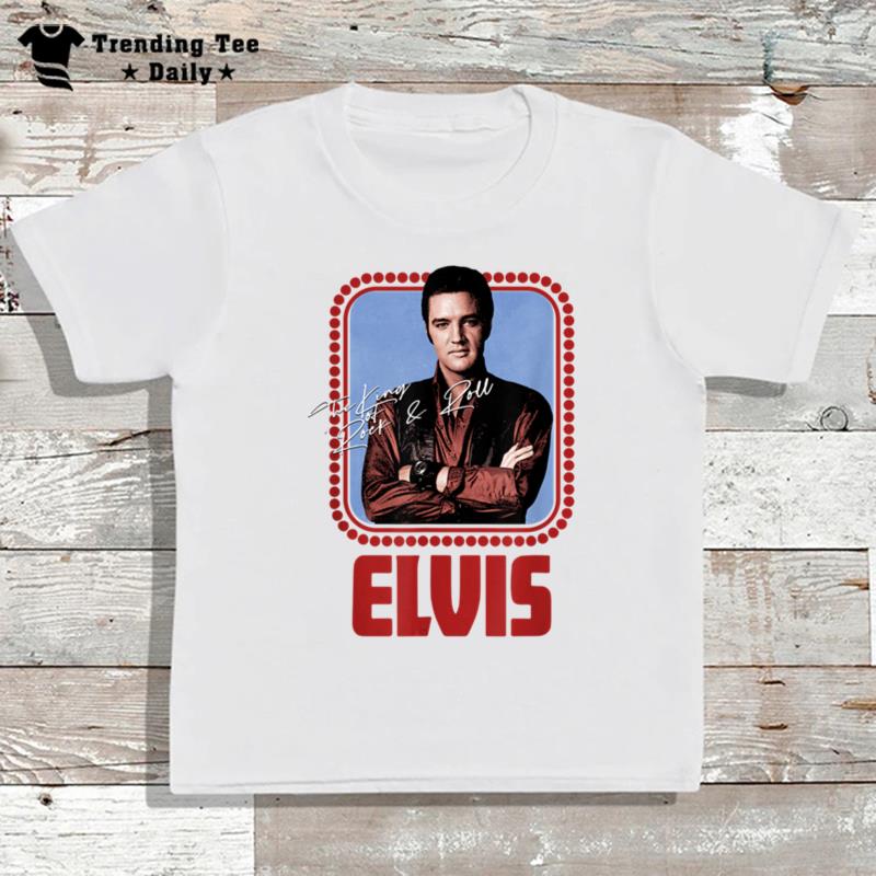 Elvis Presley Official Rock N Roll Script B09Rzj9Ylf T-Shirt