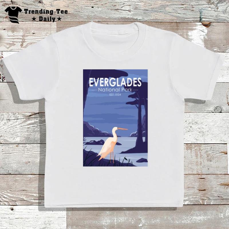 Everglades n'tional Park Egret Vintage T-Shirt