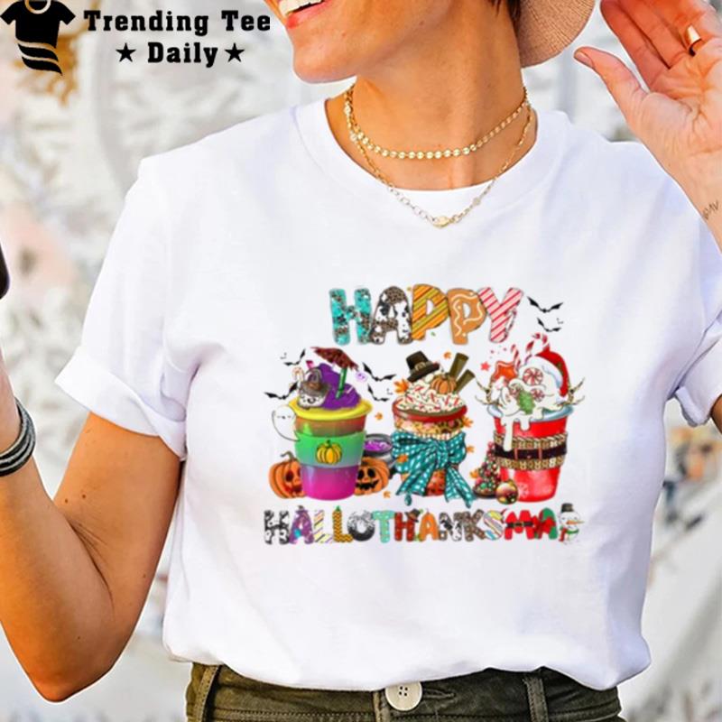 Fall Coffee Cup Hallothankmas T-Shirt