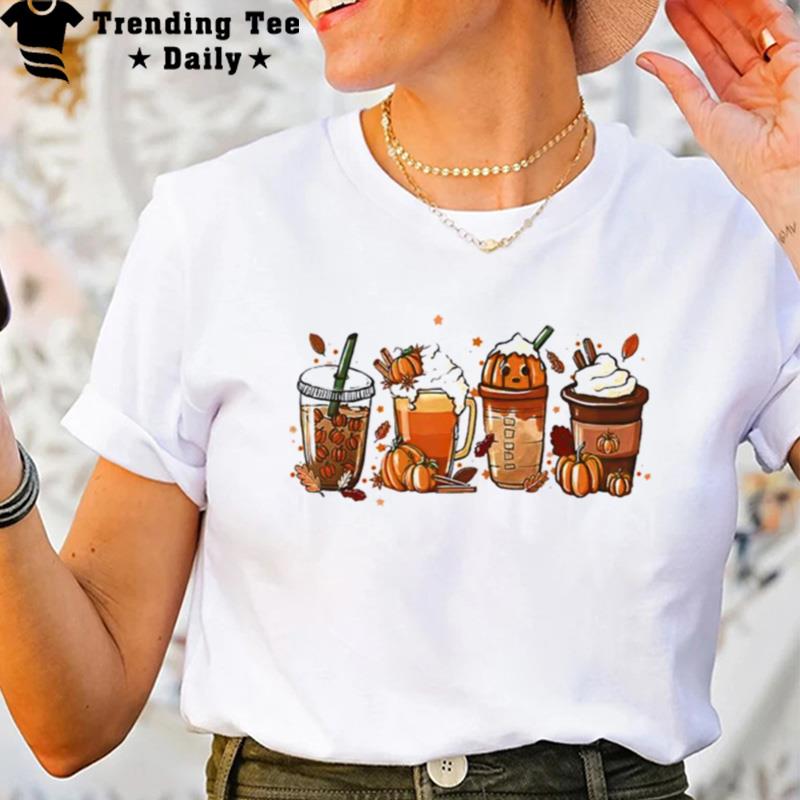 Fall Coffee Pumpkin Latte Drinks Pumpkin Spice T-Shirt