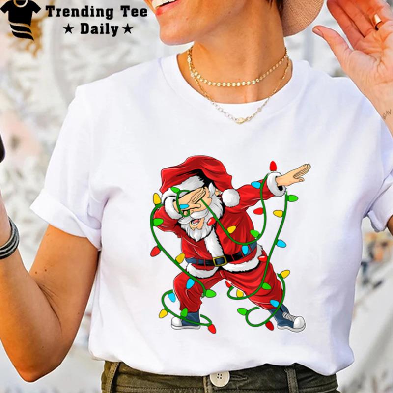 Family Christmas Funny Santa Christmas Lights T-Shirt