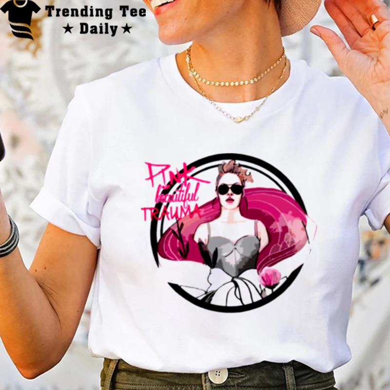 Fanart P!Nk Pink Singer Beautiful Trauma Ovale T-Shirt