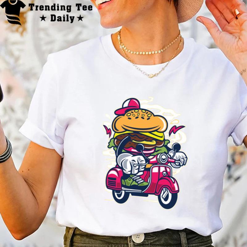 Fast Food Riding Dirty Hamburger Lovers T-Shirt