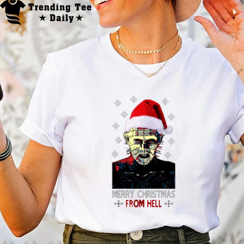 Favorite Cast Hellraiser Pinhead Merry Christmas From Hell T-Shirt