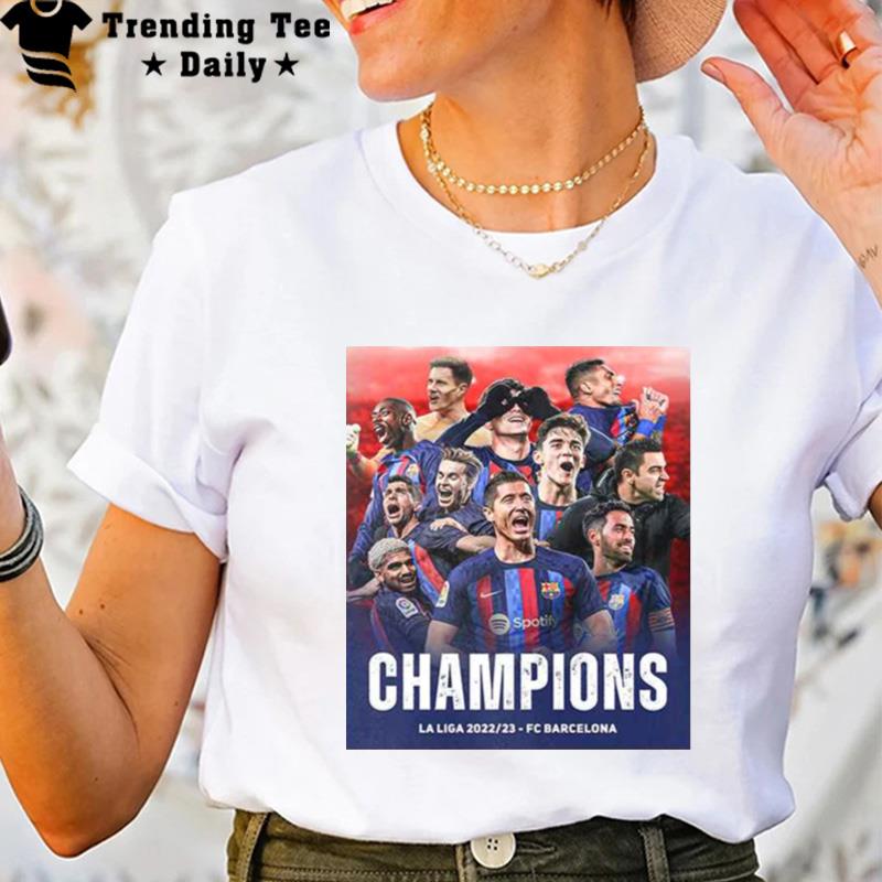 Fc Barcelona The Champions Of Spain T-Shirt