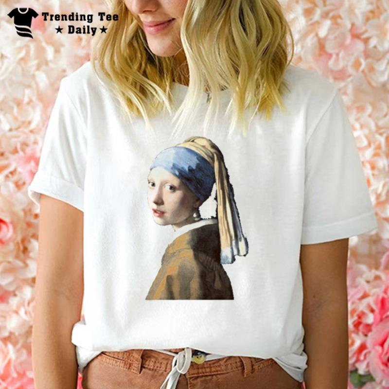 Girl With A Pearl Earring Print Vermeer Art Teacher T-Shirt