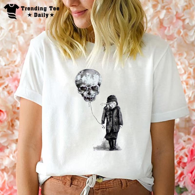 Girl With Skull Balloon T-Shirt