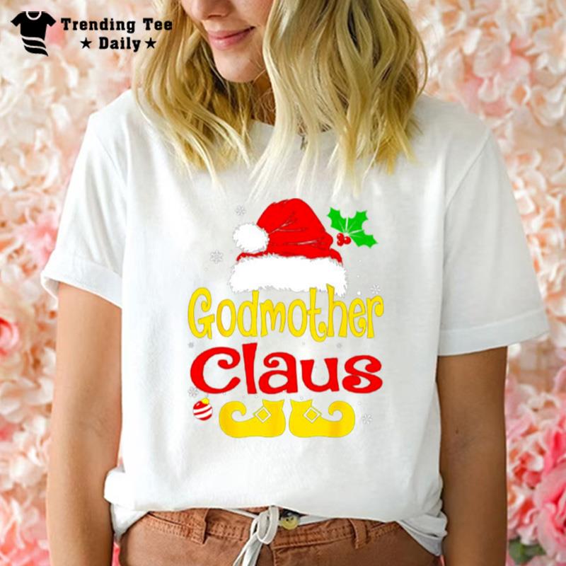 Godmother Claus Santa Hat Christmas T-Shirt