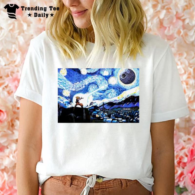 Goku Vs Death Star The Starry Nigh T-Shirt