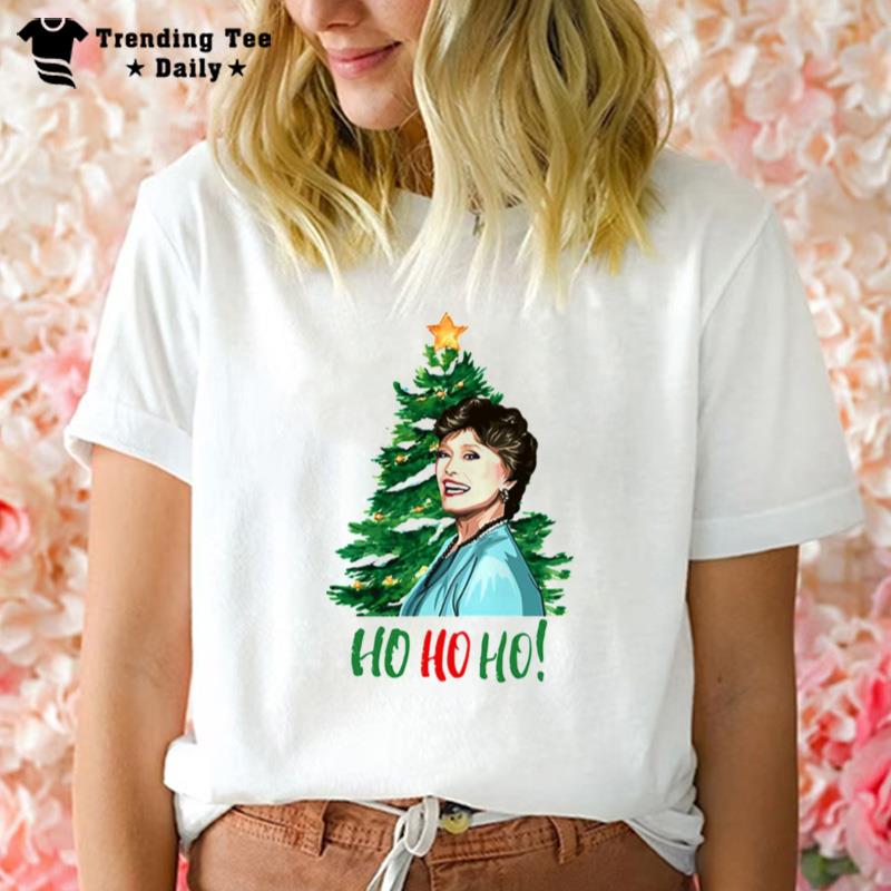 Golden Girl Blanche Ho Ho Ho Christmas Tree T-Shirt