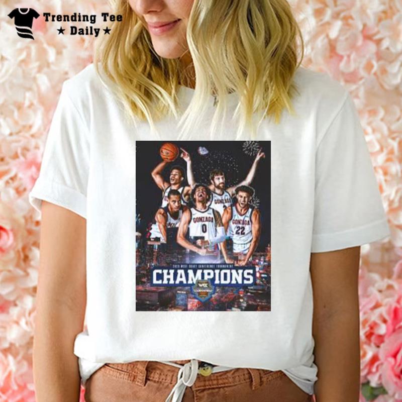 Gonzaga Men's Basketball 2023 West Coast Conference Tournament Champions T-Shirt