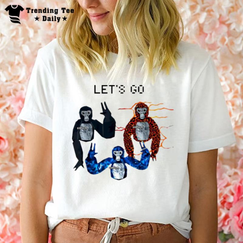 Gorilla Tag Monke Vr Gamer Let's Go T-Shirt