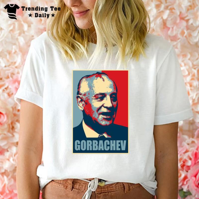 Gorvachev Communist Digital Portrai T-Shirt