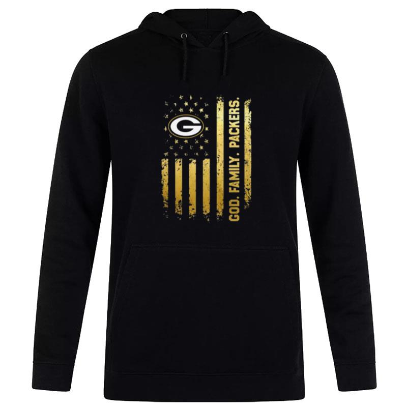 Green Bay Packers God Family Packers American Flag Hoodie