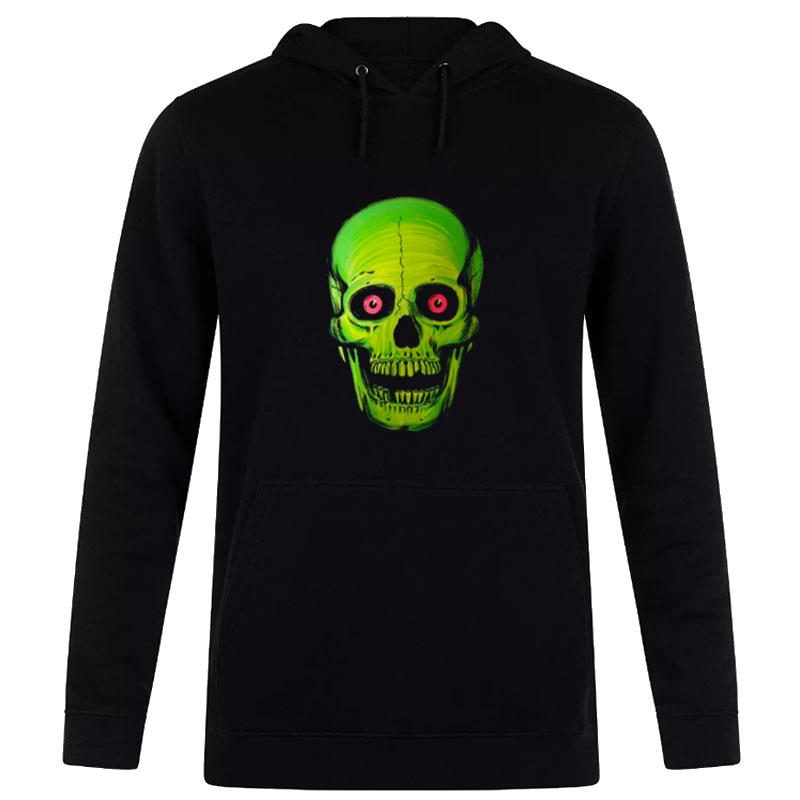 Green Halloween Skull Hoodie