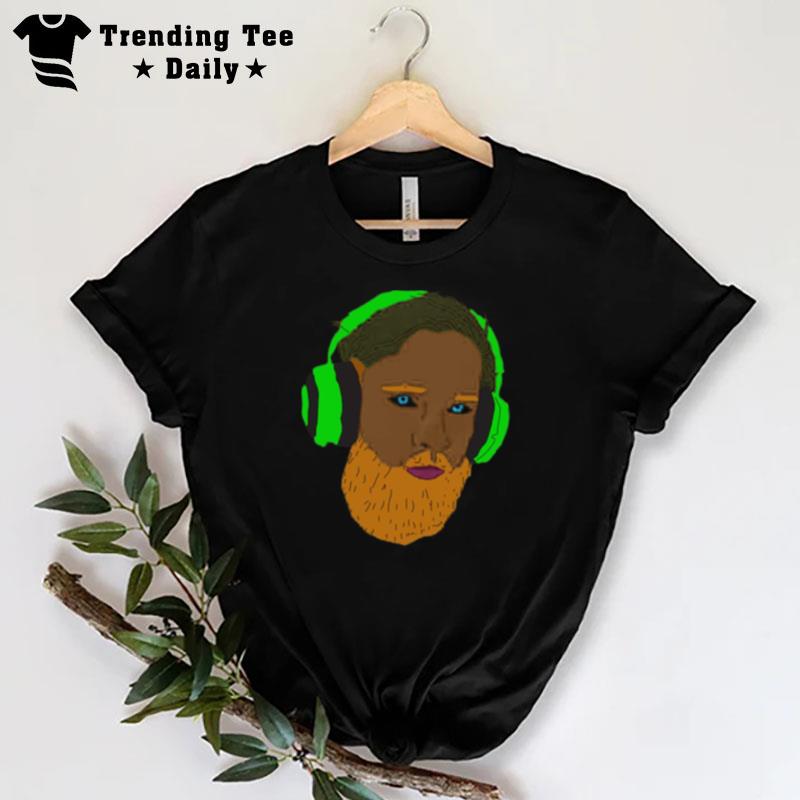 Green Headphone Pew Die Pie Youtuber T-Shirt