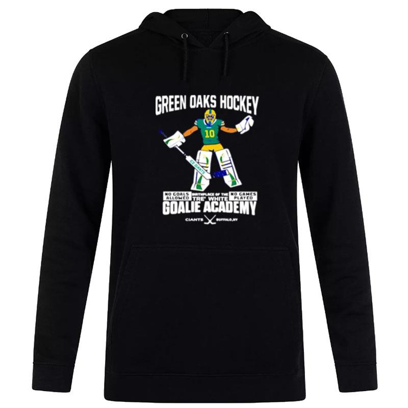 Green Oaks Hockey Tre White Goalie Academy Hoodie