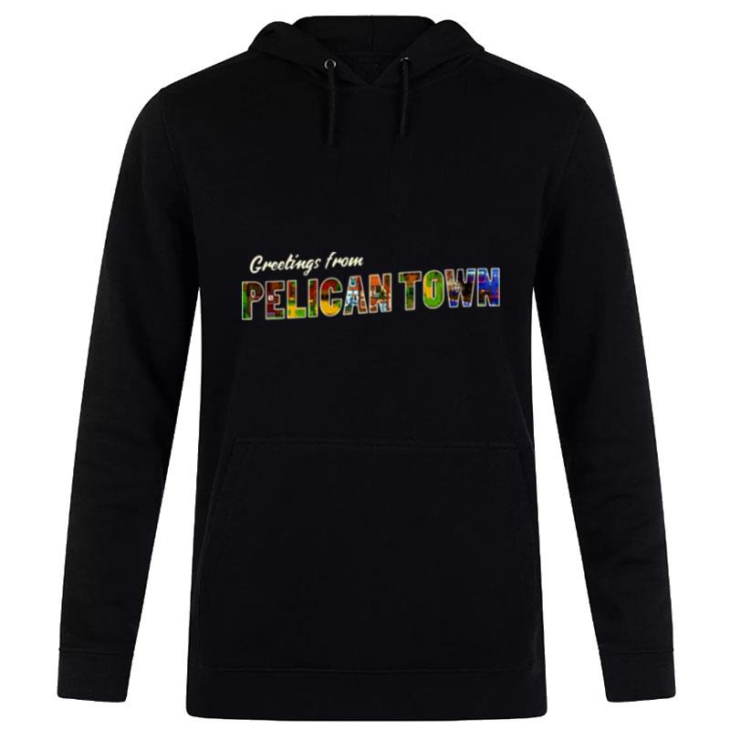 Greetings From PeliCan'town Stardew Valley Retro Postcard Hoodie