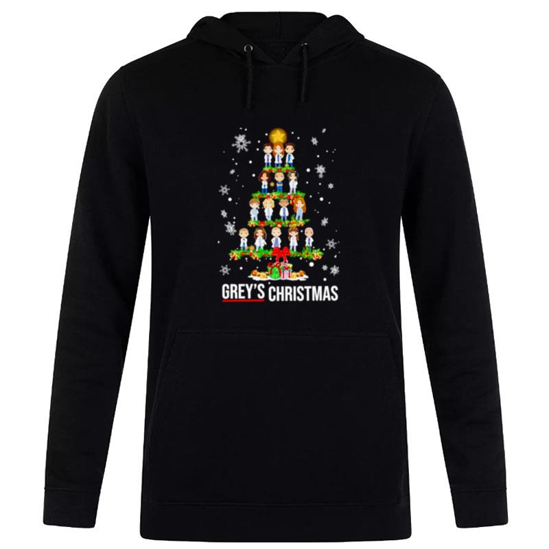 Grey's An'tomy Chibi Christmas Tree Hoodie