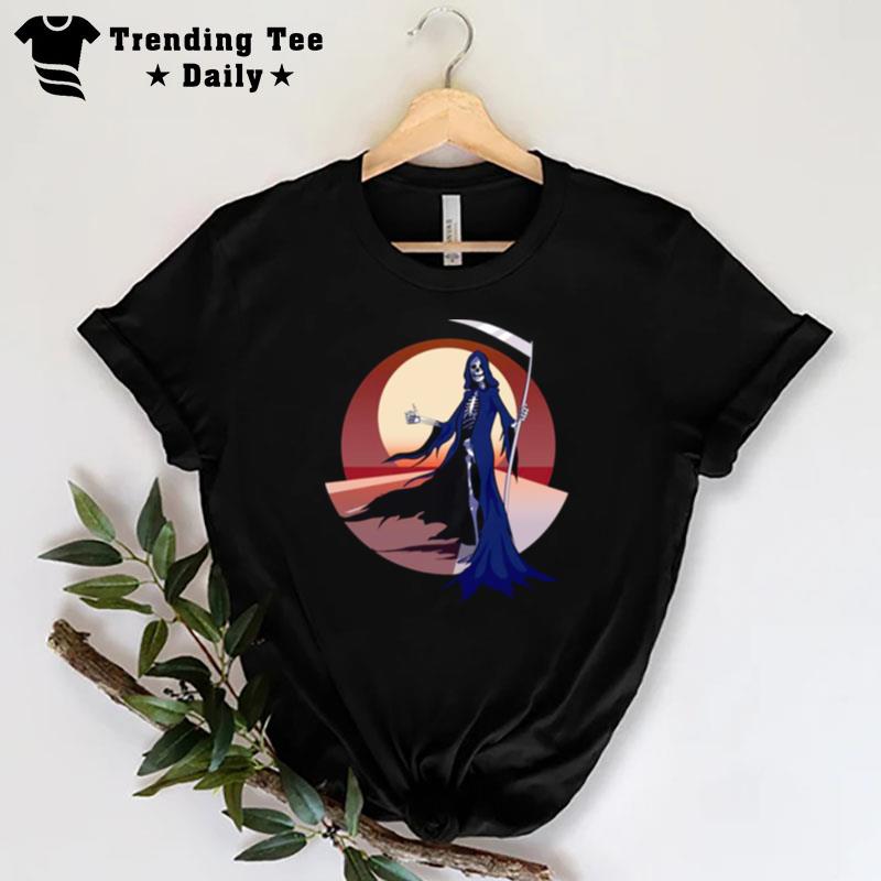 Grim Reaper Hitchhiking On'the Road Hitchhiker T-Shirt