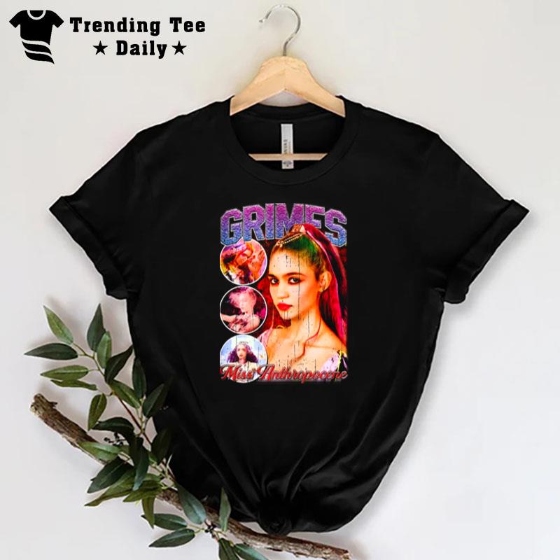 Grimes Miss Anthropocene Vintage 90's Eksperimental T-Shirt